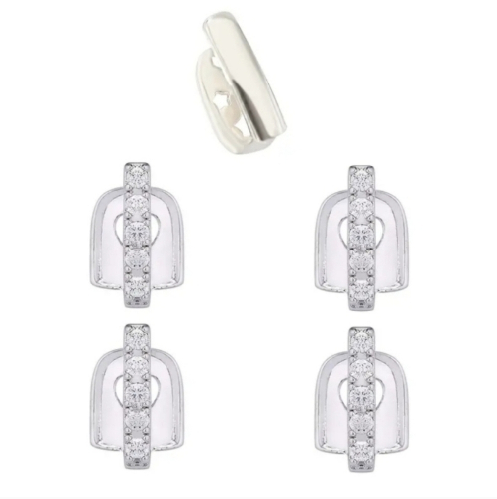 5 PC Silver Diamond Grille Set View 3